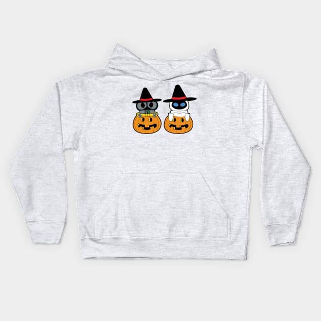 wall e and eve halloween Kids Hoodie by mighty corps studio